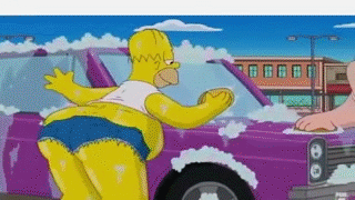 Peter Griffin Homer Simpson car wash.gif